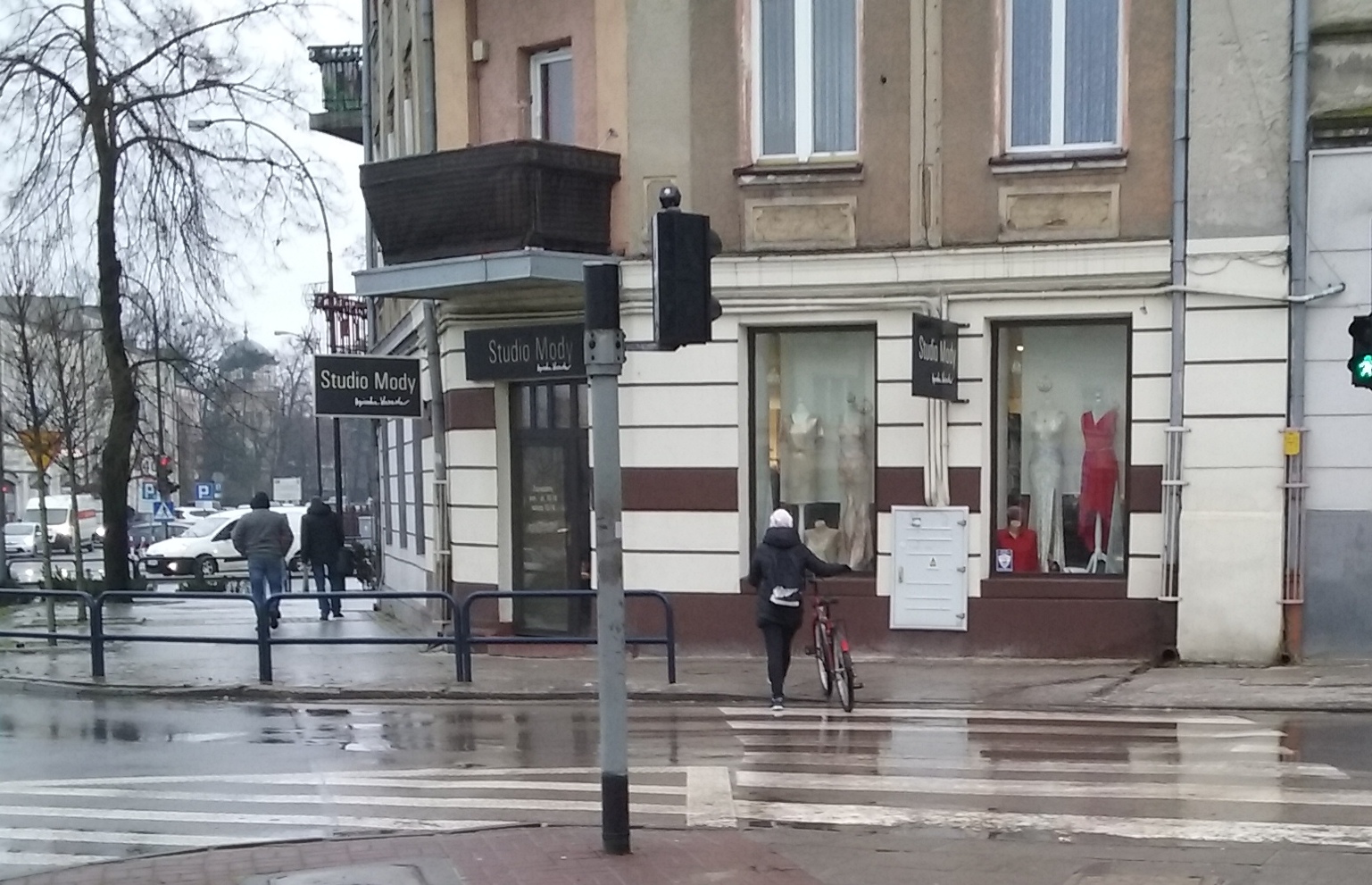 bicycle winter street