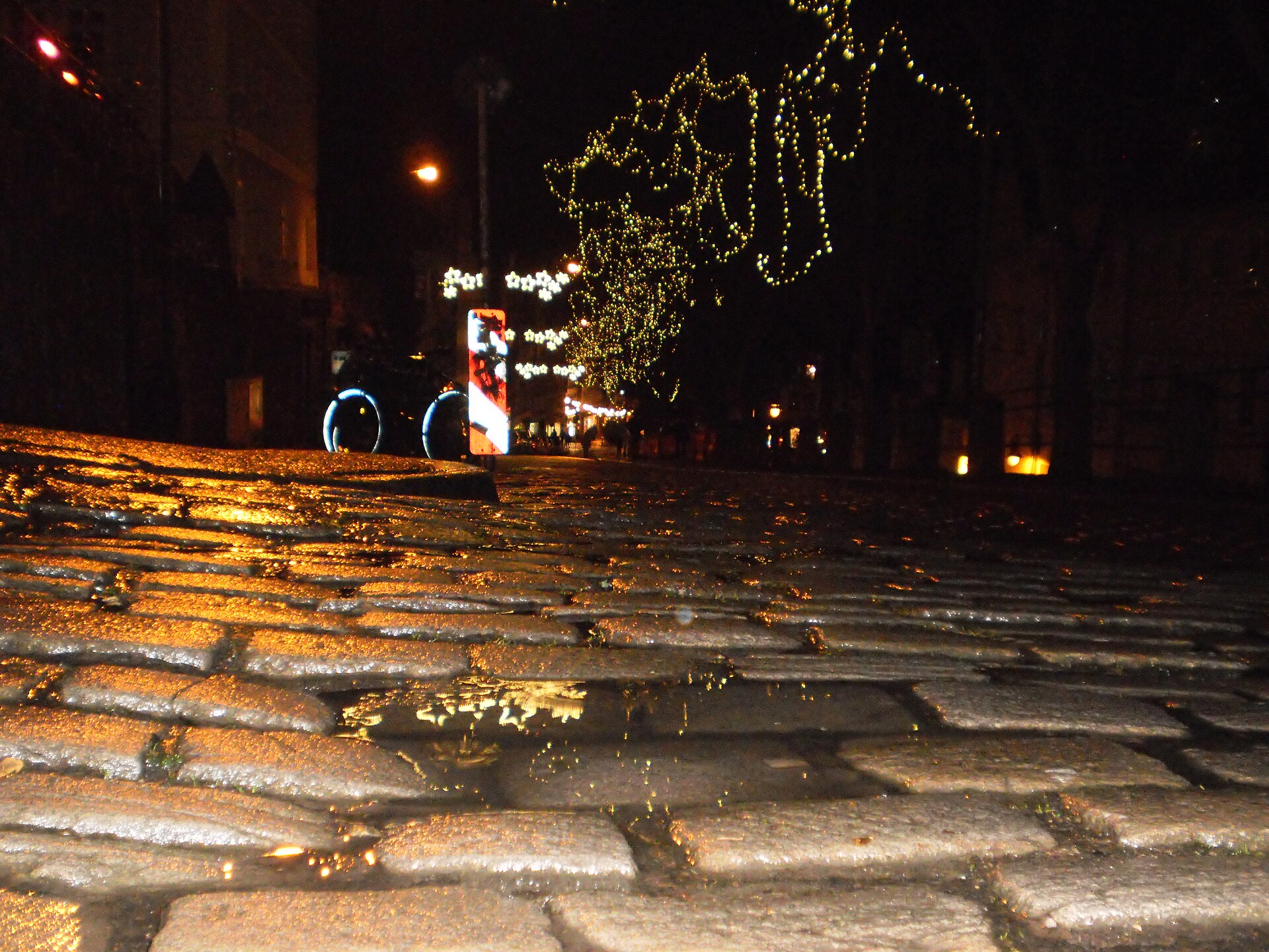 bicycle wet street
